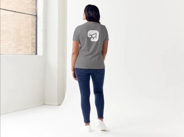 Ladies Grey Tee - Image 2